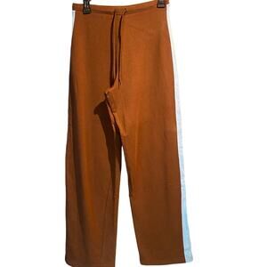 NWT SML Sport Size Small Y2K Athletic pants chocolate Brown Blue Track Pants
